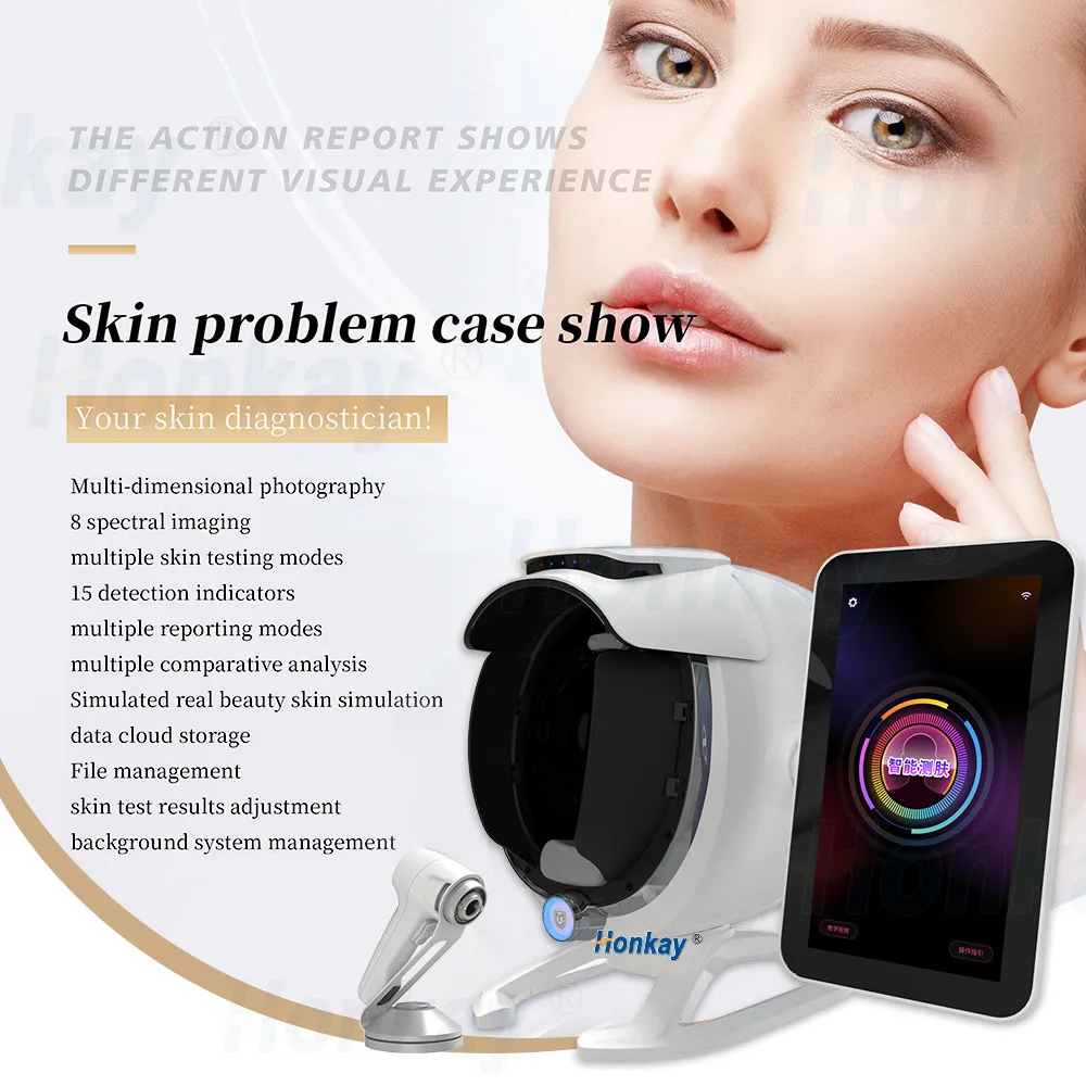 Professional 3D Digital Smart Skin Test Uv Light Analysis Machine Facial Skin Analyzer AI Scanner Diagnostics Machine