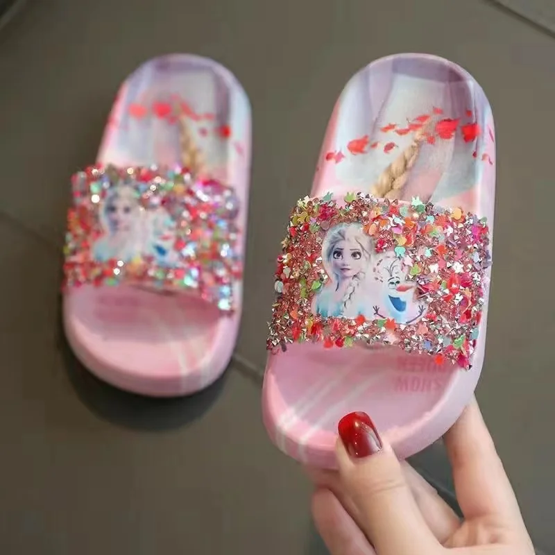 Disney Frozen Anna Elsa Shoes For Girls Children Lovely Cartoon