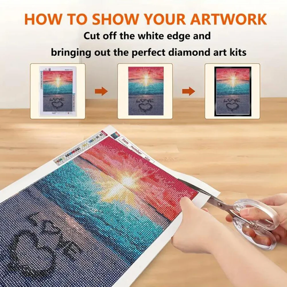  Magnetic Diamond Art Frames, 12x16 Self Adhesive