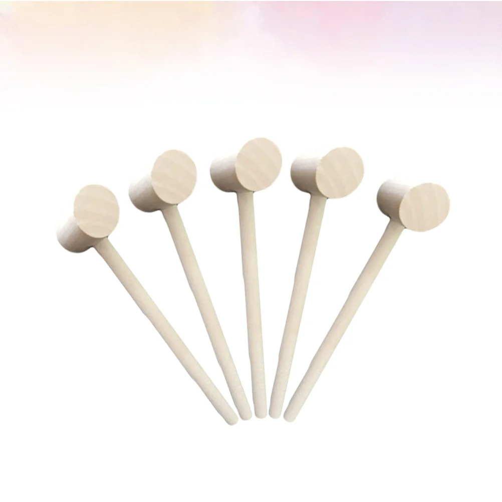 12 Pcs Baby Boy Toys Mini Mallet Wood Hammer Chocolate Funny Gavel Bamboo Toddler 2