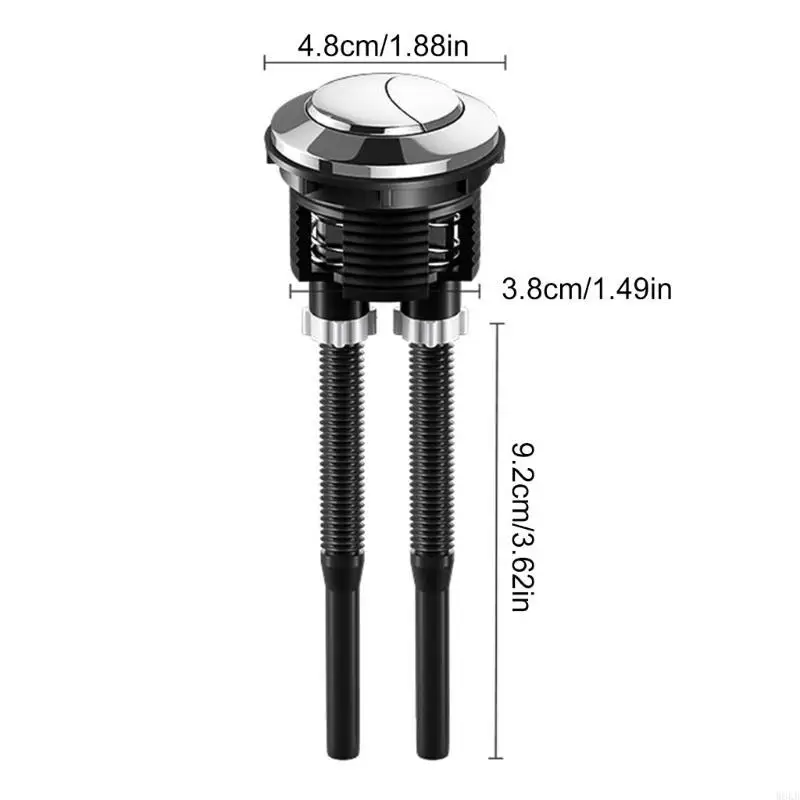W8KB easy installs Round Toilet Flush Button 38mm Double Control Bathroom tanks Replacement Quick Flush Double Button for Toilet