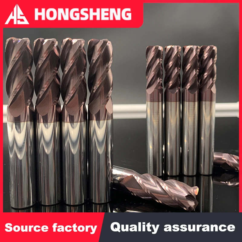 End Mill Cutter Corner Radius Bull Nose Milling Tungsten Carbide Steel Tool 4Flutes