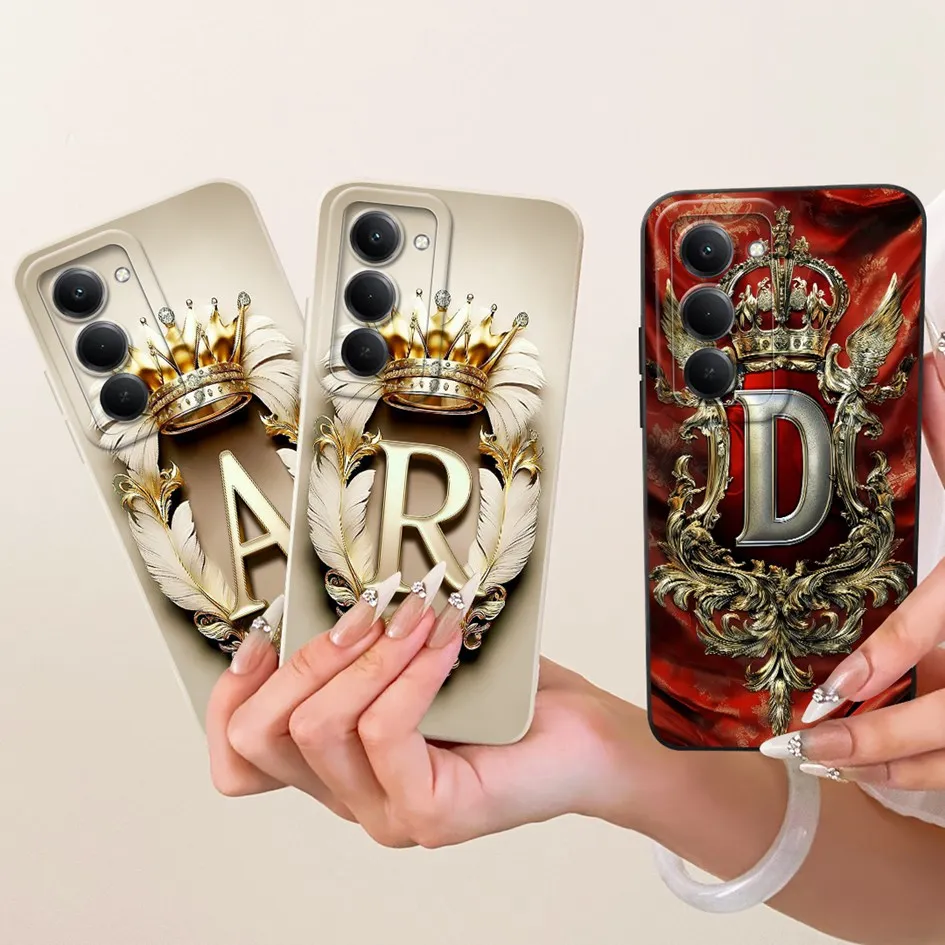 Cute Letters Crown Soft Silicone Protective Phone Case - Stylish Bumper Back Cover