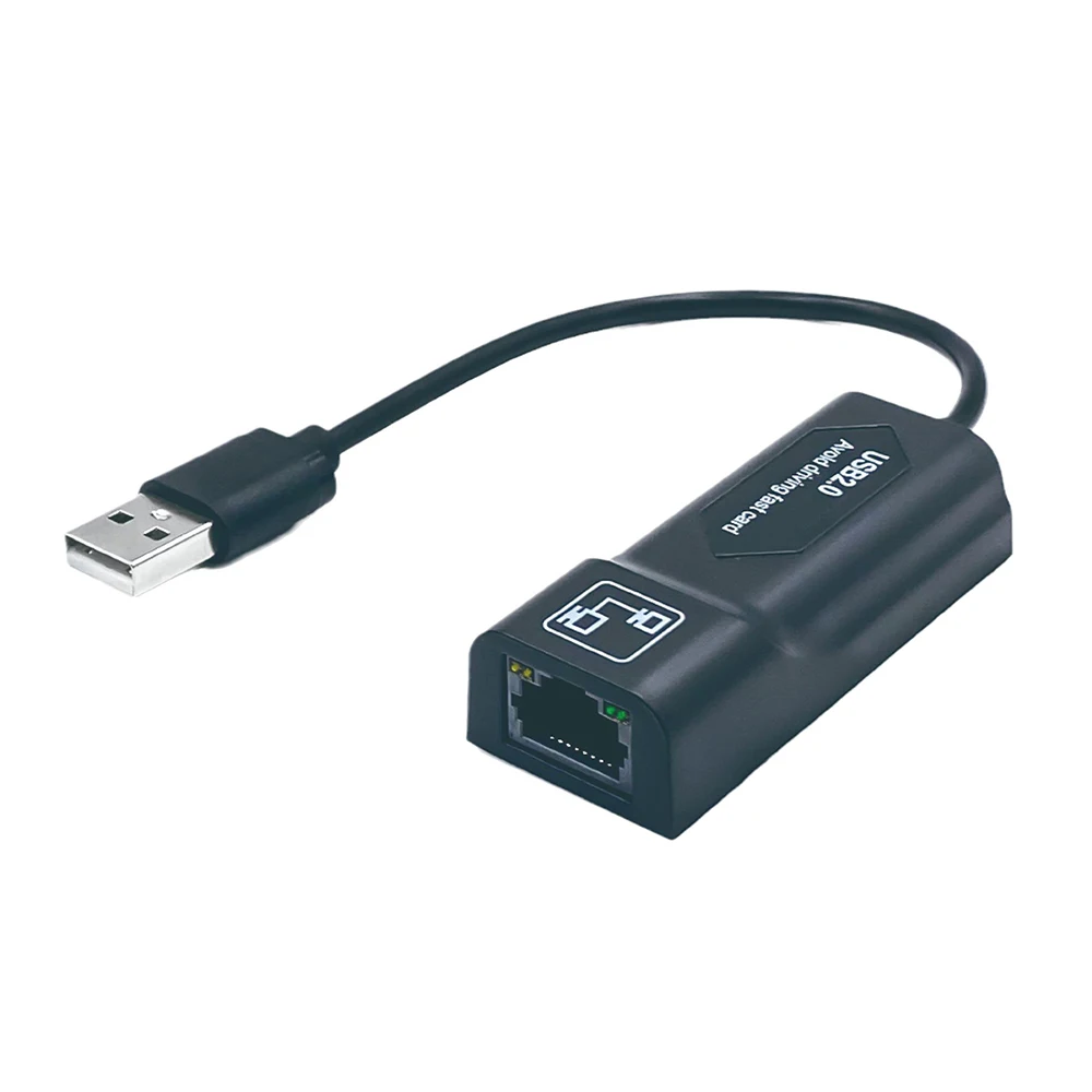 USB2.0 to RJ45 100Mps USB Ethernet Adapter with OTG Cable LAN Network Adapter with LED Indicator for Amazon Fire TV stick