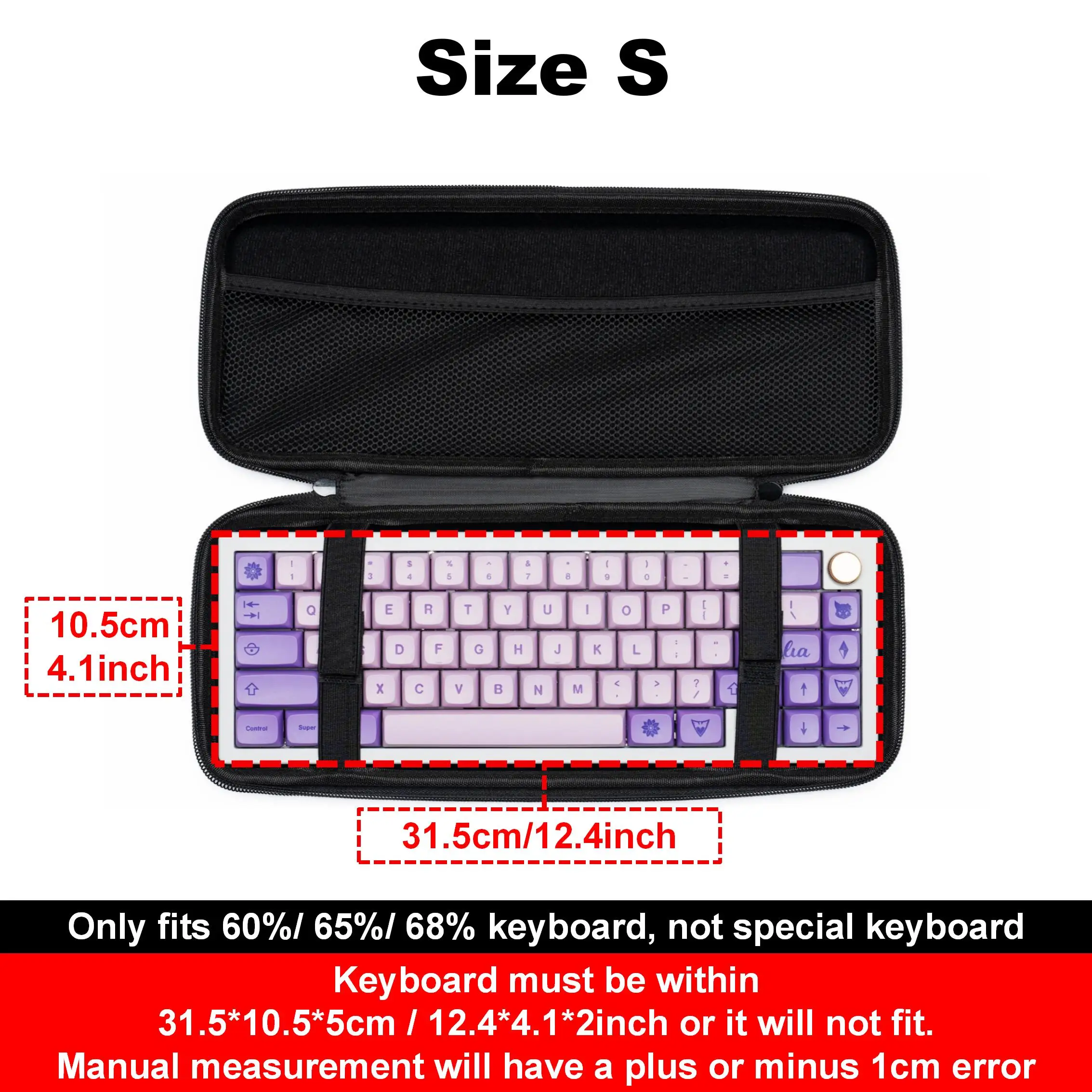 EVA Hard Case Dustproof Water-Resistant Mechanical Keyboard Storage Pouch