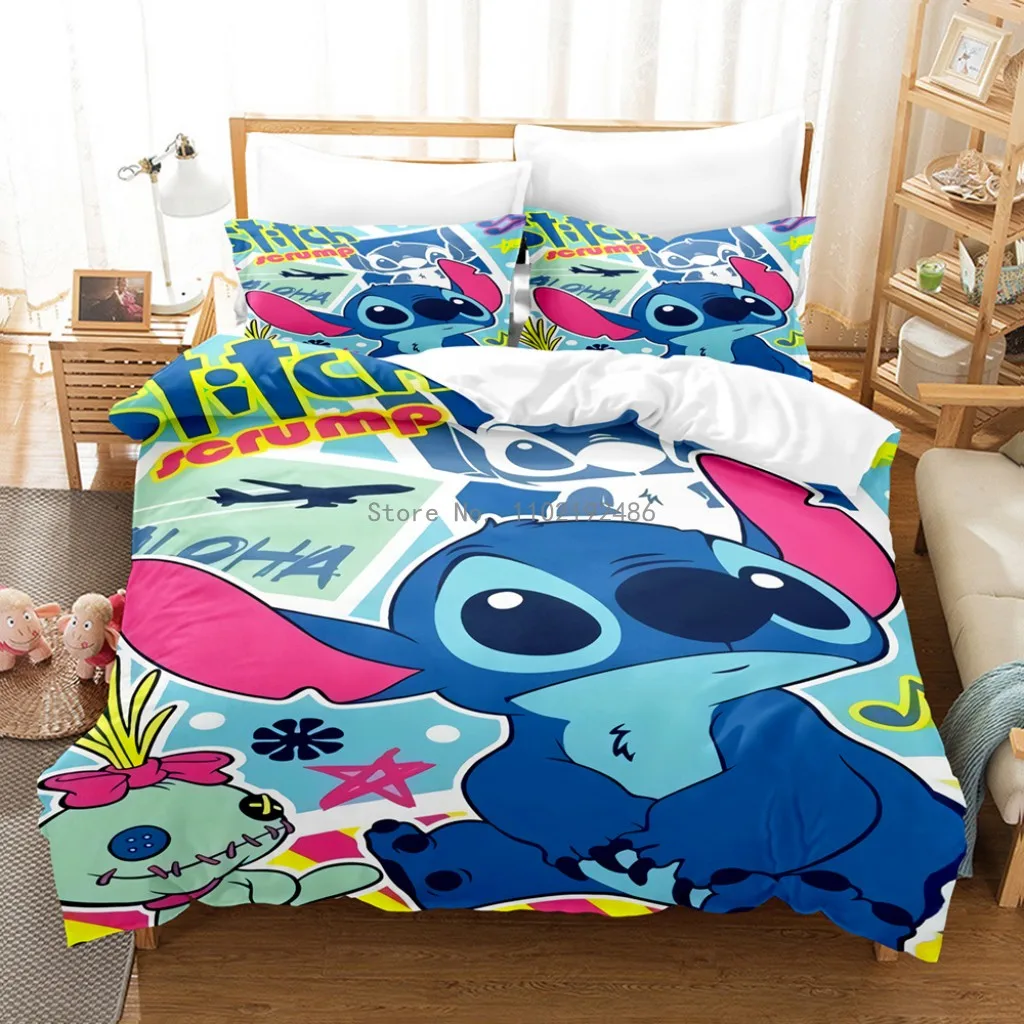 Disney-Ensemble de literie CAN o Stitch pour enfants, housses de dessin  animé, taies d'oreiller, simple, double, jumeau, complet, reine, king size,  cadeau garçon et fille - AliExpress