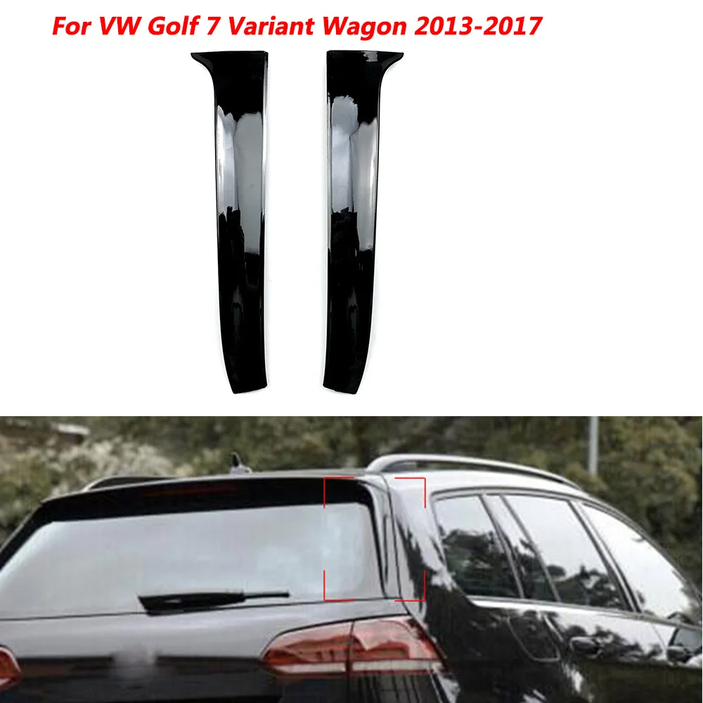 

Car Rear Window Spoiler for VW Golf 7 Variant Wagon 2013 2014 2015 2016 2017 Glossy Black Left Right Air Splitter Lip Trims