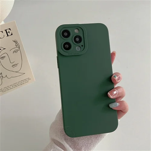 Luxury Shockproof Liquid Silicone Case – Soft Full-Cover Candy Color Protection