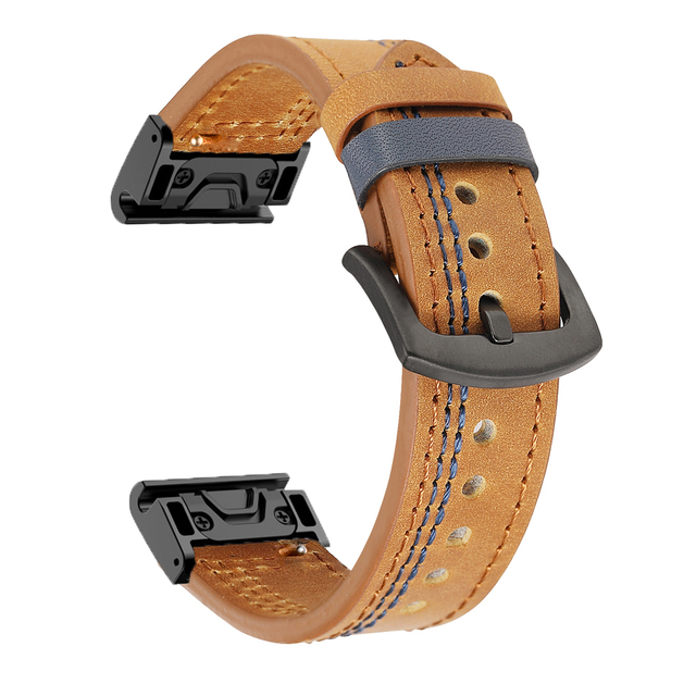 QuickFit 26 22mm Smart Bands For Garmin Fenix 7 7X 6X 6Pro 5 5X Plus 3HR EPIX Easyfit Leather Smartwatch Wrist Straps Correa