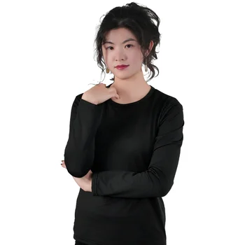 Women's Thermal Underwear Fleece Long Sleeve Tops Woman Warm T-shirt Plus Size Undershirt Winter Bottoming shirt Slim Tshirts 4