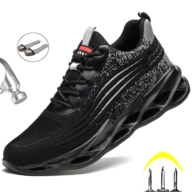

Work Boots Safety Steel Toe Shoes Men Safety Shoes Work Sneakers Indestructible Work Shoes For Men Steel Toe Cap Work Male Shoes