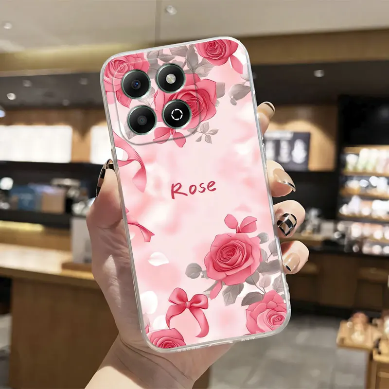 Luxury Clear Shockproof Silicone Soft Phone Case with Transparent Print Design