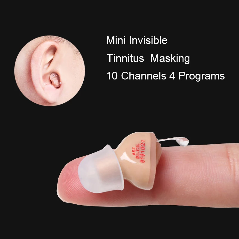 Mini Invisible Cic Hearing Aids For Deafness 10 Channels Tiny Digital
