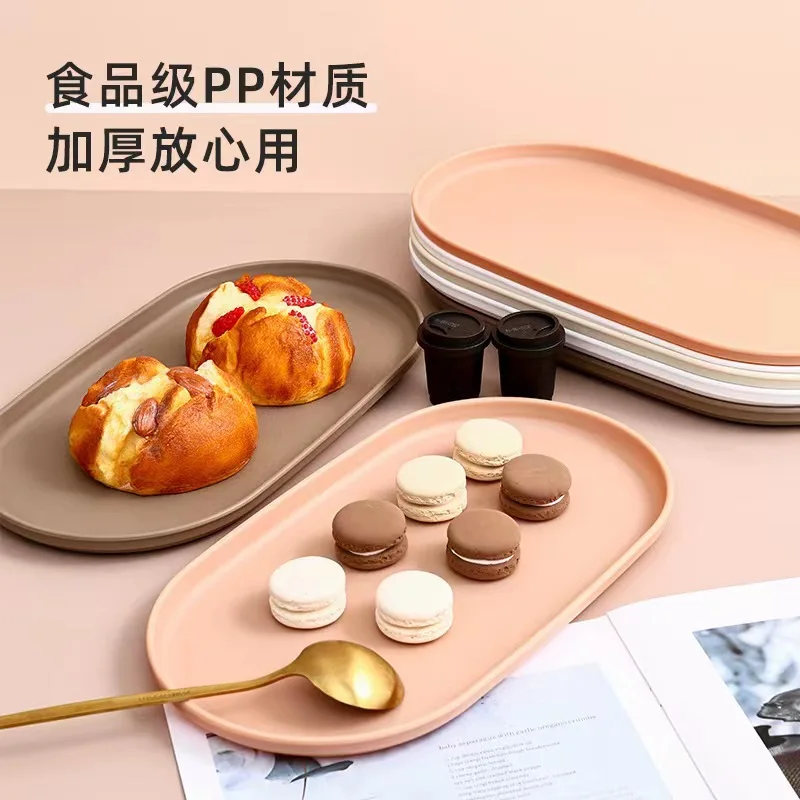 Big Multicolor Oval Plate Jewelry Key Tray Desktop Organizer Plate Multifunctional Decorative Kitchen