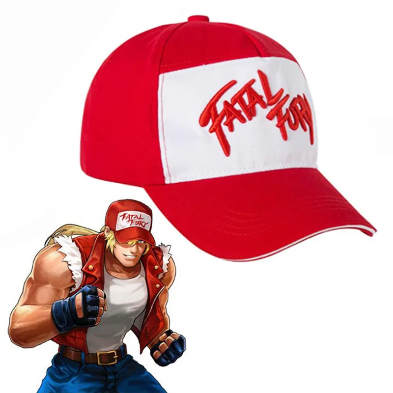 

King of Fighters Fatal Fury Terry Bogard Baseball Cap Cosplay Embroidery Adjustable Hat Unisex Outdoor Sports Prop Accessories