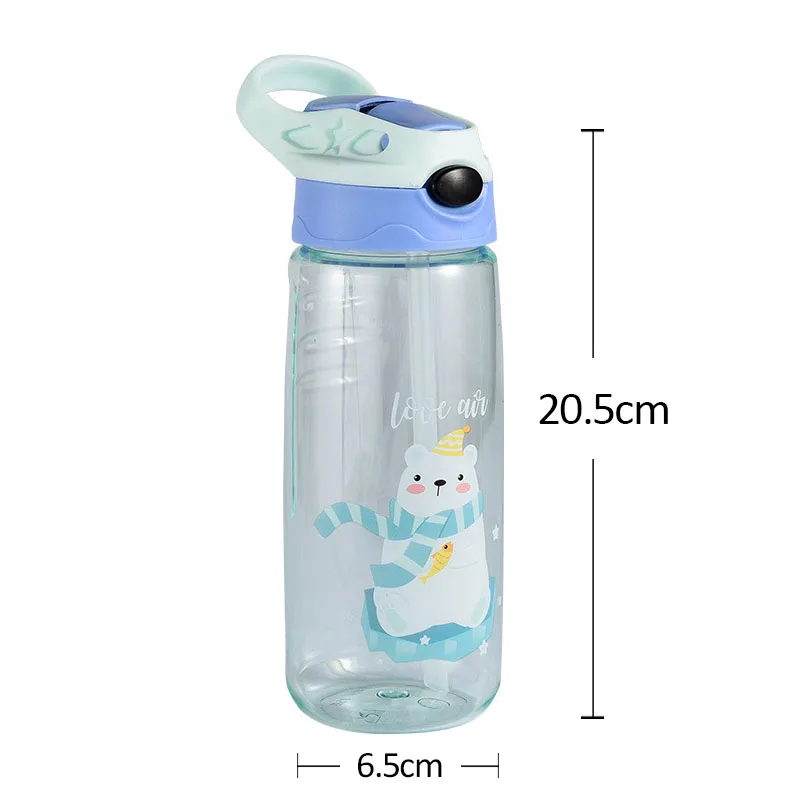 Water Cup Kids Water Sippy Cup Creative Cartoon Baby Feeding Cups with Straws Leakproof Outdoor Portable