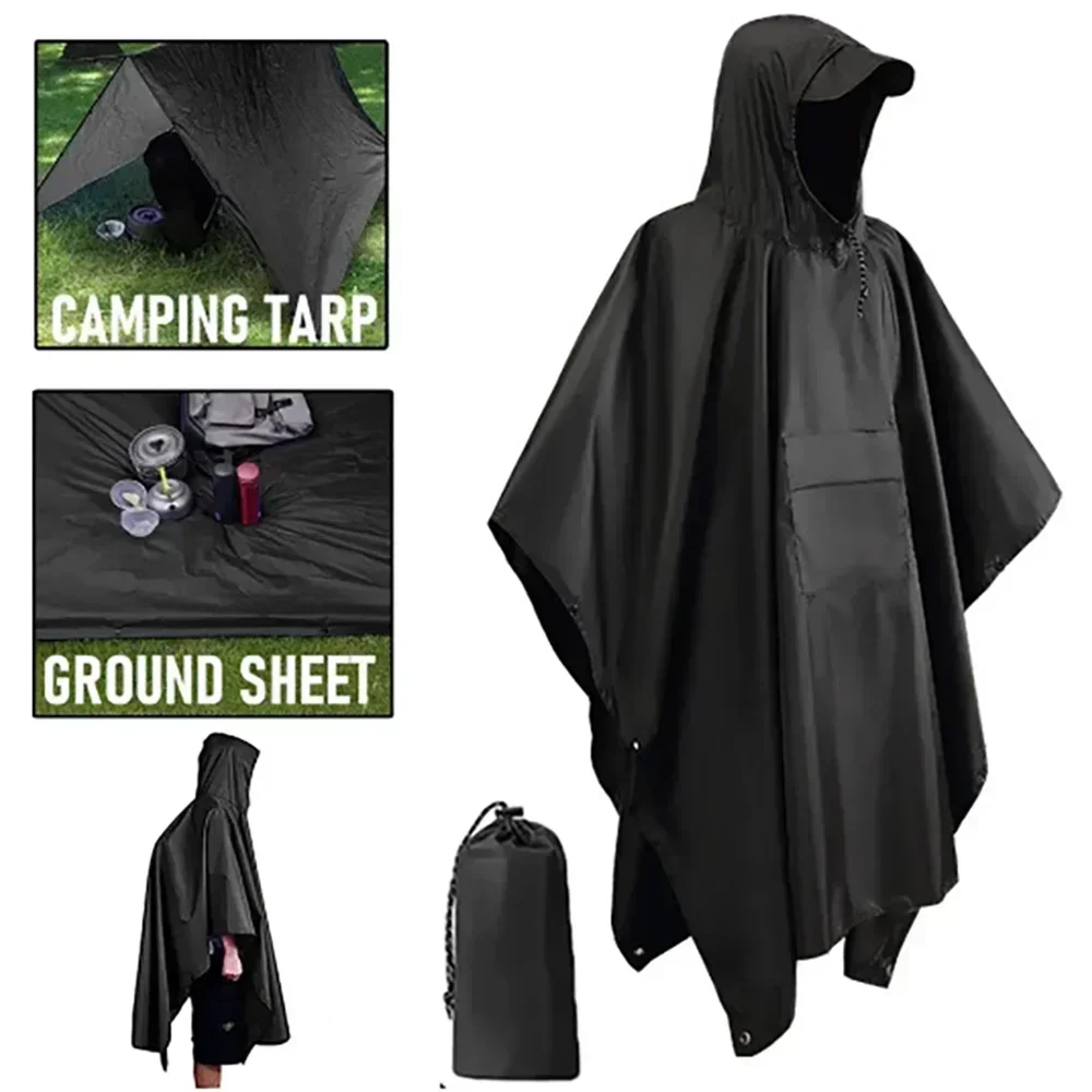 Coat Hooded Raincoats Travel Hiking Fishing Climbing Poncho Outdoor Portable Adult Waterproof Raincoat Women Men Practical Rain raincoat poncho
