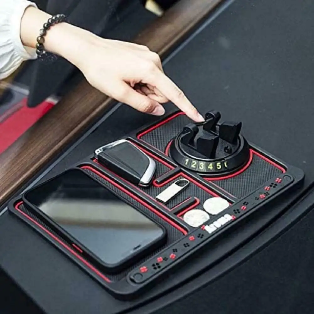 360&deg; Non-Slip Phone Pad Mat 4 In 1 Car Silicone Dashboard GPS Holder Mat Universal Stand Multifunctional Car Interior car non slip mat car dashboard mat non slip dash mat