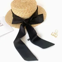 Korean Style 190*5cm Women Plain Chiffon Silk Scarf Solid Color Long Hairband Versatile Decorative Streamer Bag Tie Satin Ribbon 6