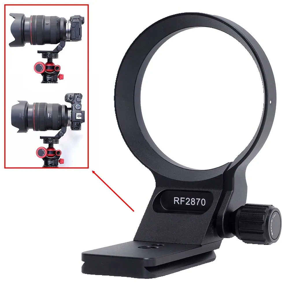 iShoot Lens Collar Tripod Mount Ring for Canon RF 28-70mm f/2L USM, with Arca-Swiss Fit Quick Release Plate Dovetail