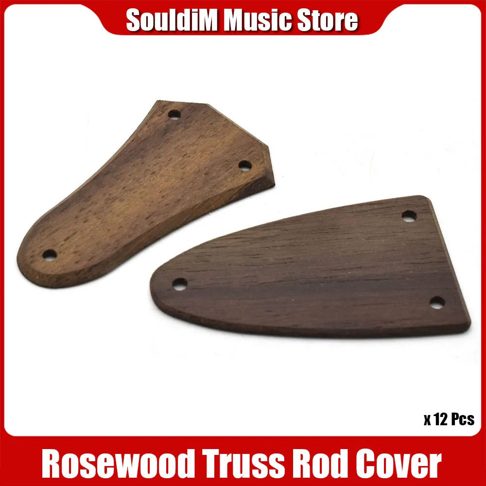 

12pcs Rosewood 3 Holes Cover Plate Guitar Truss Rod Cover Durable Bell-shaped for Gibs-on LP Guitarra Accessories