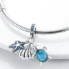 Silver Plated Dangle Charm Starfish Turtle Shell Dolphin Beads fit Original Bracelet Summer Collection Jewelry 2