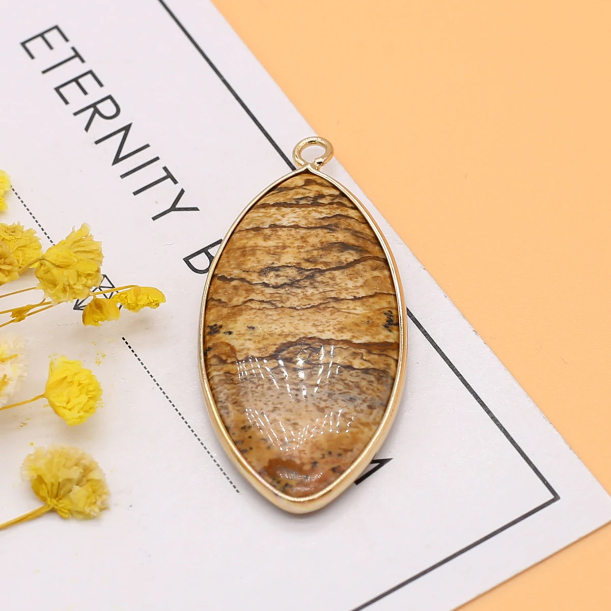 Natural Stone Pendant Oval Shap Gemstone Exquisite Charms for Jewelry Making Diy Bracelet Necklace Earrings Accessories Gifts - 4