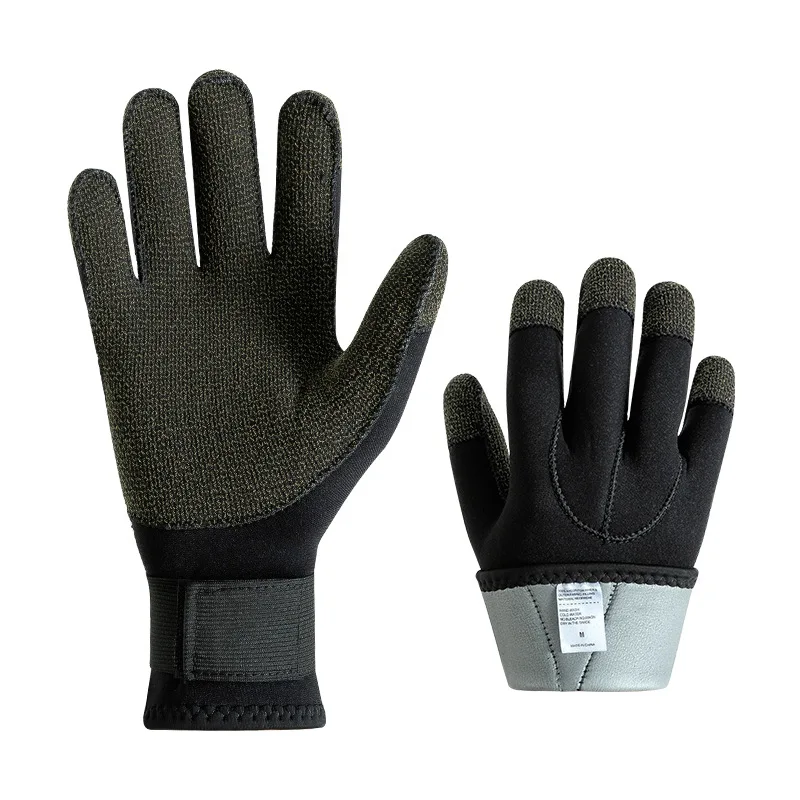 3/5mm Thicken Kevlar Diving Gloves Scratch Proof Fish Hunting Warm Gloves Deep Dive Underwater Spearfishing Skiing Gloves 5