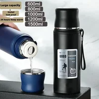 Large Capacity Stainless Steel Water Bottle With Lid Cup Coffee Vacuum Flask Outdoor Travel Thermal Cup Leakproof Thermos Bottle 1