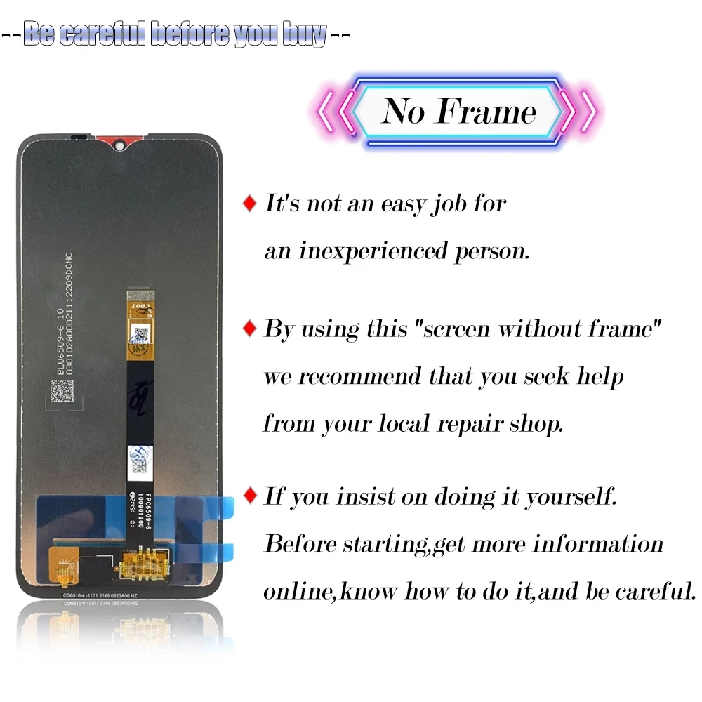 Per Nokia G300 Display Lcd Touch Screen Con Frame Digitizer Assembly Ta-1374, Sostituzione 6.52"