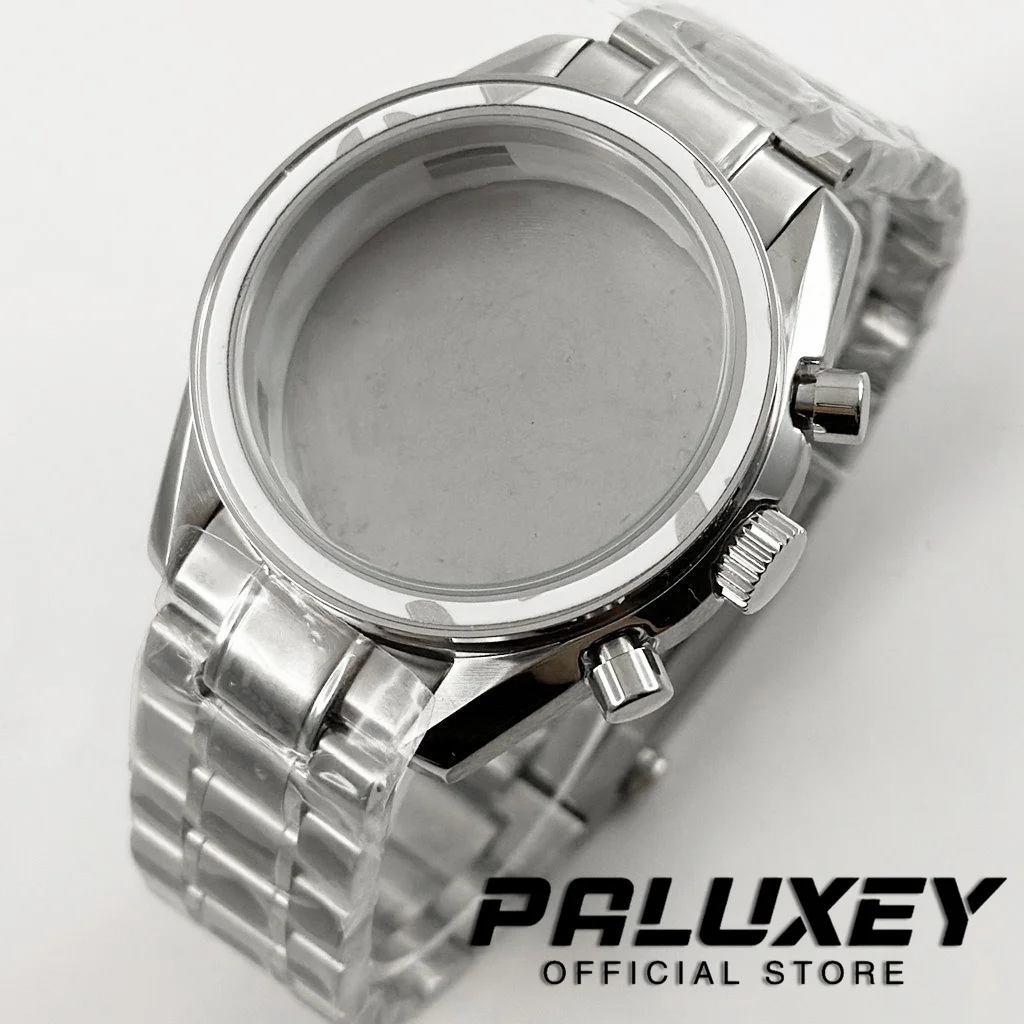 Premium Multifunctional 40mm Speedmaster Watch Case for Quartz Movements - Fits 20mm Strap