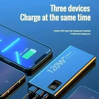 Lenovo 50000mAh 120w Super Fast Charging External Battery Ultra Capacity PowerBank Portable LED Digital Display For IPhone 5