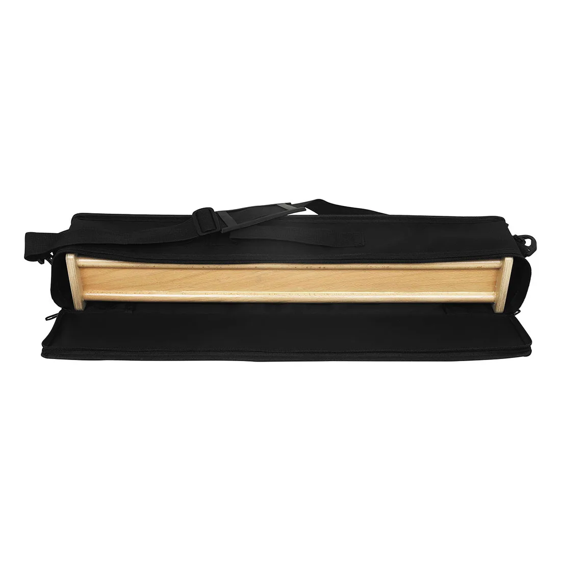 Portable Solid Wood Rain Sound Stick Orff Instrument Rain Sound Cylinder Stick with Storage Bag Length of 63 CM