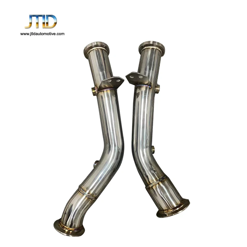 

High Polished Stainless Steel Catless Exhaust Downpipe For Mercedes BENZ W205 C43