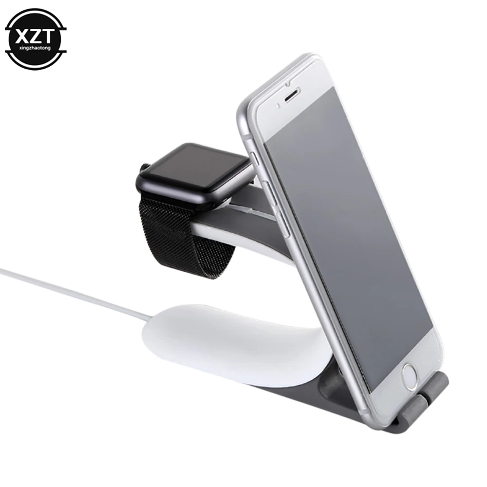 2 in 1 Multi Charging Dock Stand Docking Station Charger Holder for Apple Watch for iPhone Samsung Mobile Phone Tablet Holder