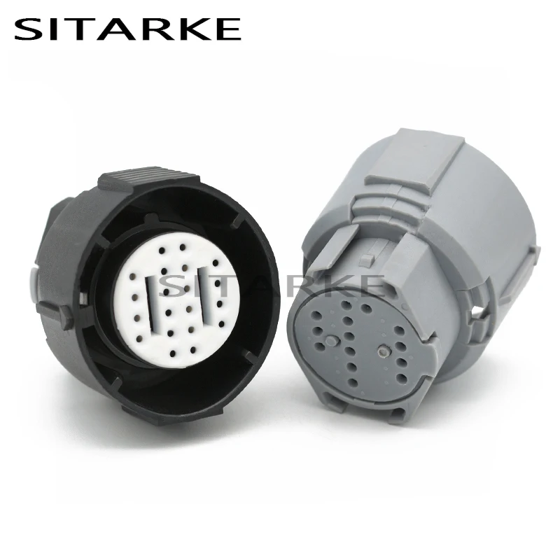 

Free Shipping 1 Set 20 Pin Male Female Electrical Wiring Plug Automotive Cable Harness Waterproof Connectors for Auman GTL