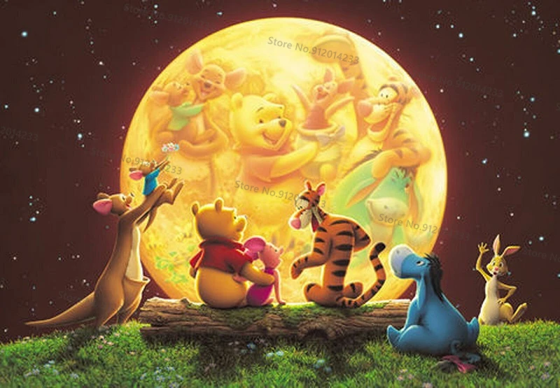 5D Cross Stitch Diamond Painting Disney Cartoon Winnie The Pooh and Friends The Hundred Acre Wood Diamond Embroidery Home Decor 