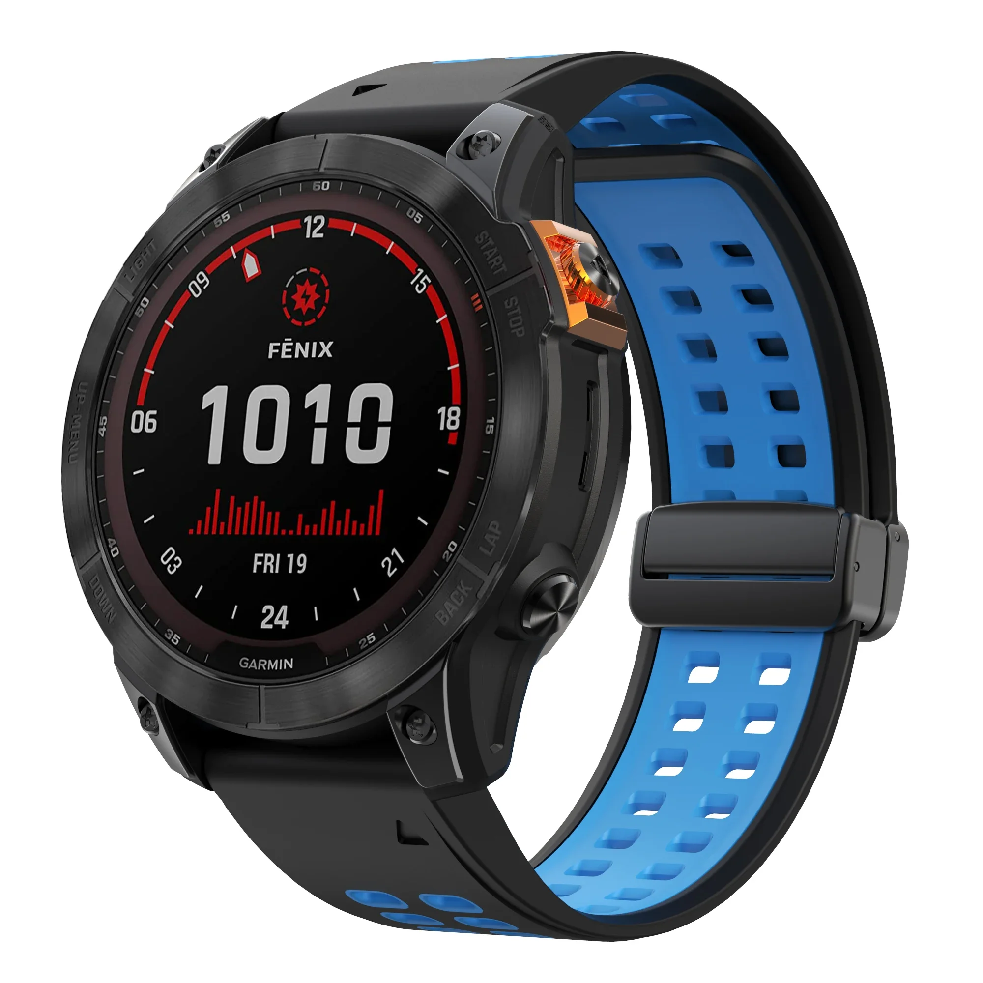 Two-Tone Magnetic Silicone Sports Strap - QuickFit 22/26mm Replacement Band