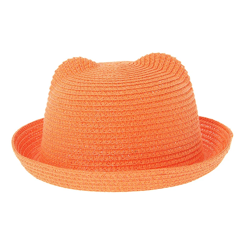 Baby Sun Hat Straw Hat Outdoor Sun Hat New cute children's sun hat spring and summer boys and girls baby baby straw hat summer Panama shade ear beach Casquette