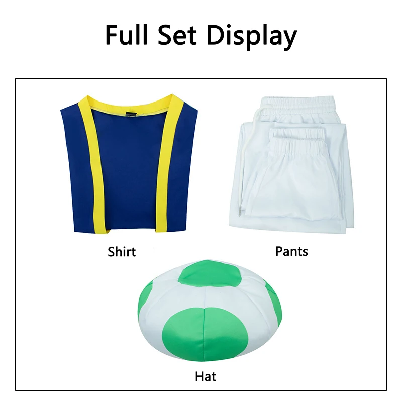 thumbnail image 1 of Disfraz de sapo de Kinopio para niños y adultos, uniforme, sombrero, juego de rol, disfraces de Bros, fiesta de carnaval y Halloween, 1 of 5
