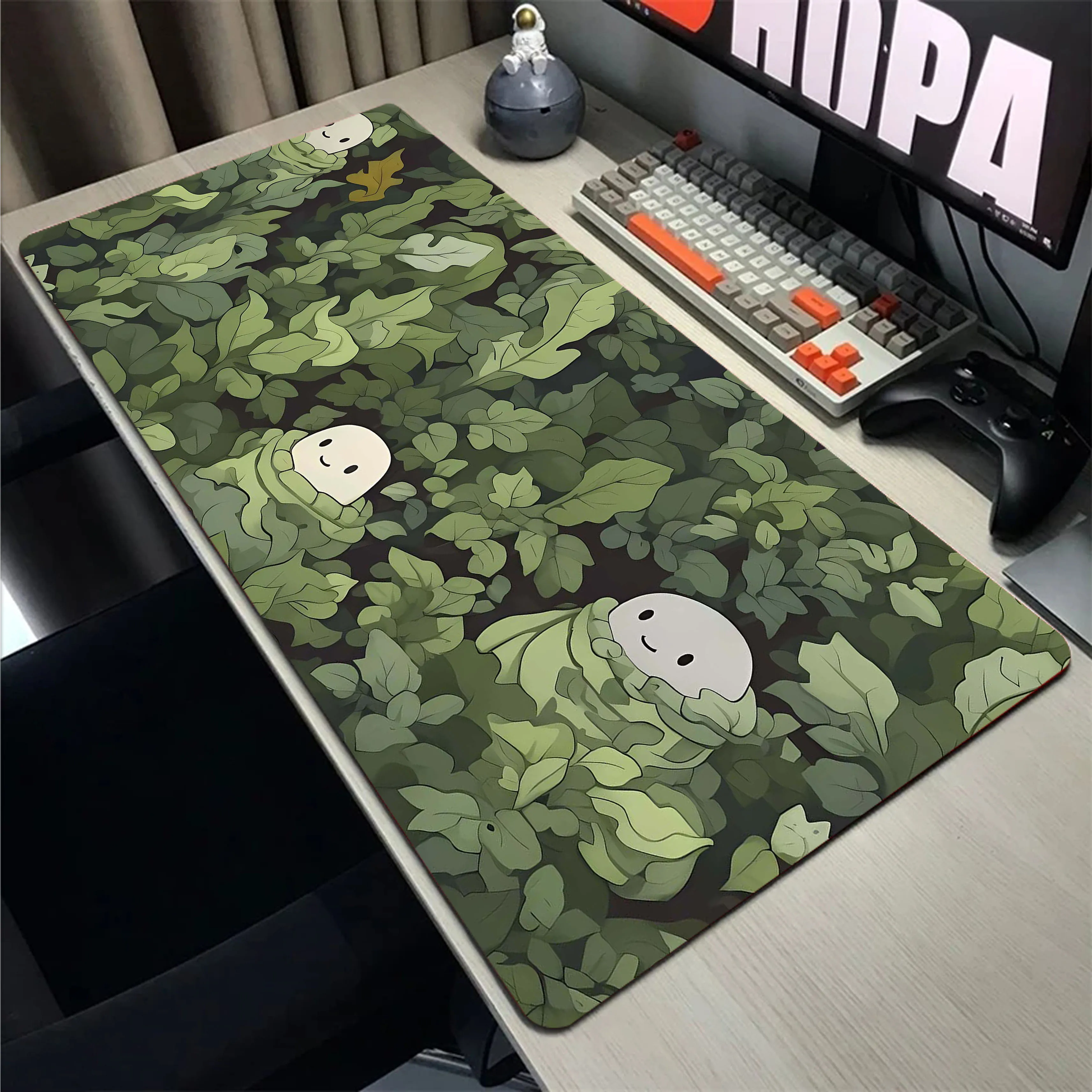 

Cute Cat Plant Kawaii Green Pc Game Mousepad Large Mouse Pad XXL Gamer Mouse Mat Office Table Carpet Gaming Mats 900x400mm