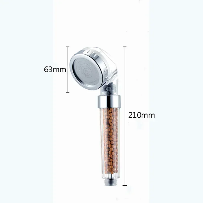 High Pressure Anion Spa Shower head Replacement filter balls Shower Handheld Water Saving Head Shower Head