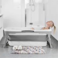 Adult Portable Bathtub, Large 56 Inch Foldable Bathtub, Ergonomically Designed for Quick and Easy Folding of The Bathtub 1