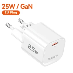 Toocki 25W Mini GaN USB Charger with Super Fast Charge Technology - EU White