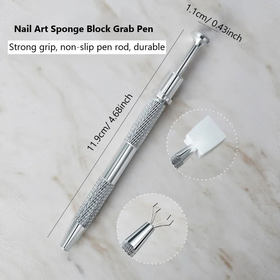 Nail Art Sponge 50Pcs Nail Art Sponge DIY Gradient and Sponge Grabber Nail Brush Art Tools Accessories