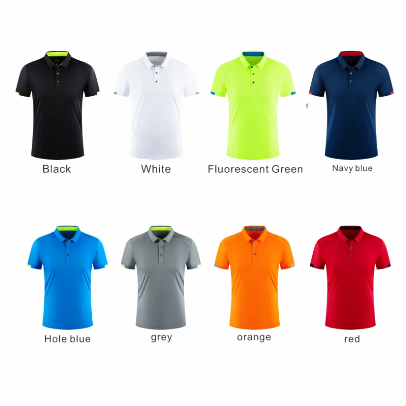 Quick Drying Short Sleeved Polo Shirt Golf Company Group Brand Breathable Fitness Lapel Sports Short Sleeved 8-Color Large