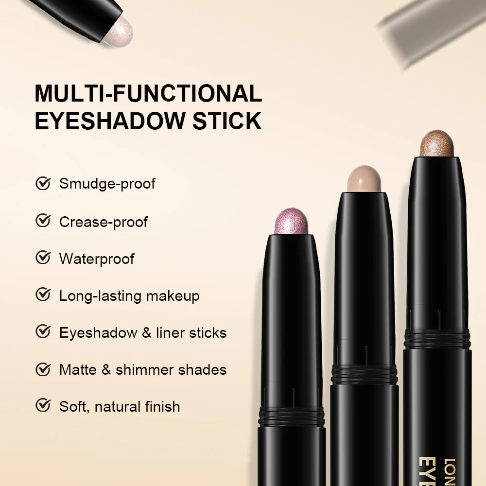12 Colors Eyeshadow Pencil Stick Shimmer Matte Waterproof Metallic Glitter Eye Shadow Highlighter Pencil Eyeshadow Cosmetics eyeshadow stick eyeshadow pencil eyeshadow pen matte eyeshadow
