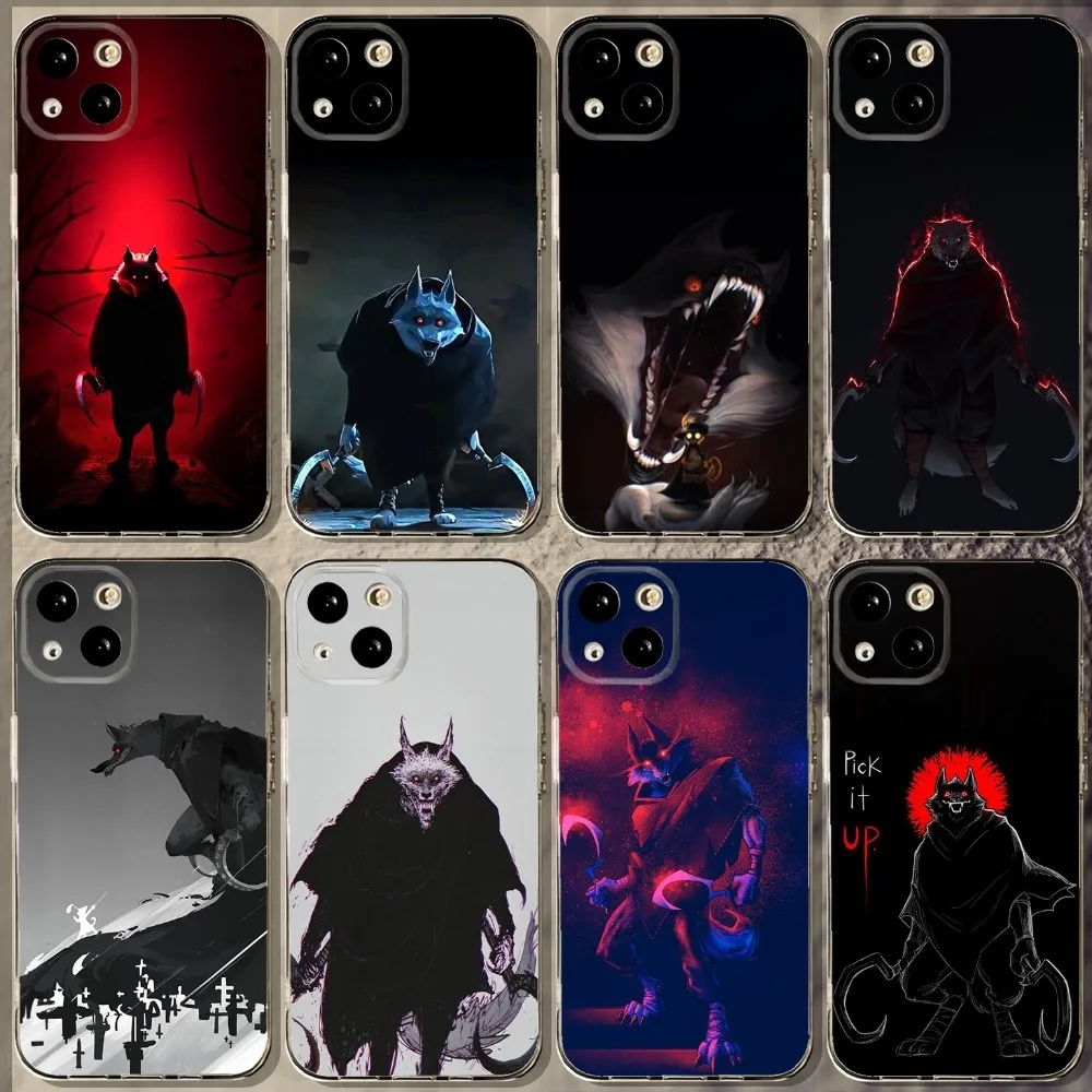 Death Wolf Puss In B-Boots Custodia Per Telefono Per Iphone 15,14,13,12,11 Plus,Pro,Max,Xr,Xs,X,7,8 Plus,Se,Mini Cover Trasparente Morbida