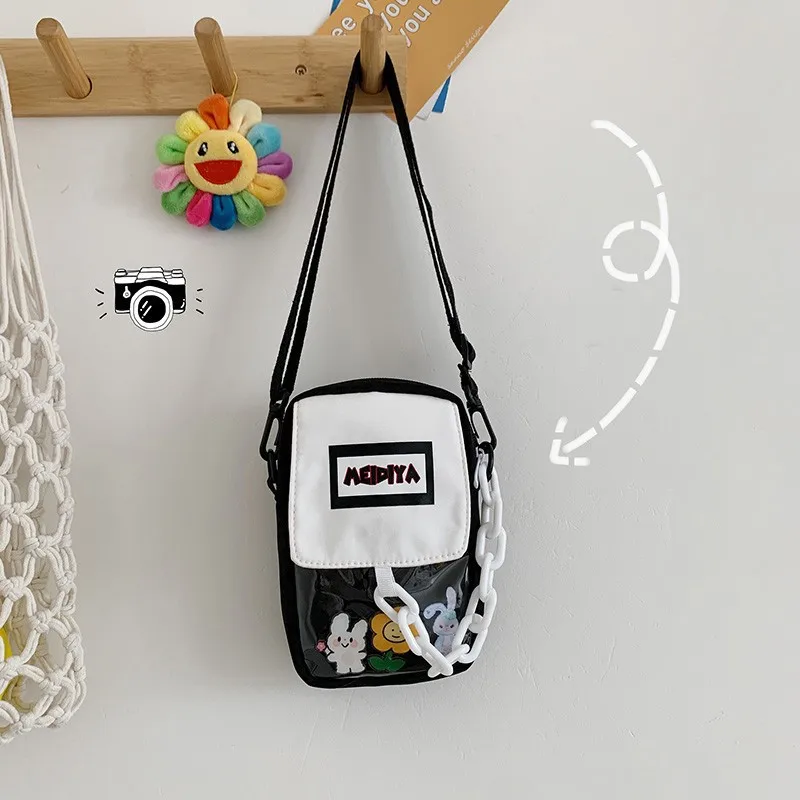 

Cute fresh day nylon small straddle bag preppy shoulder bag girls high school students cartoon crossbody bag