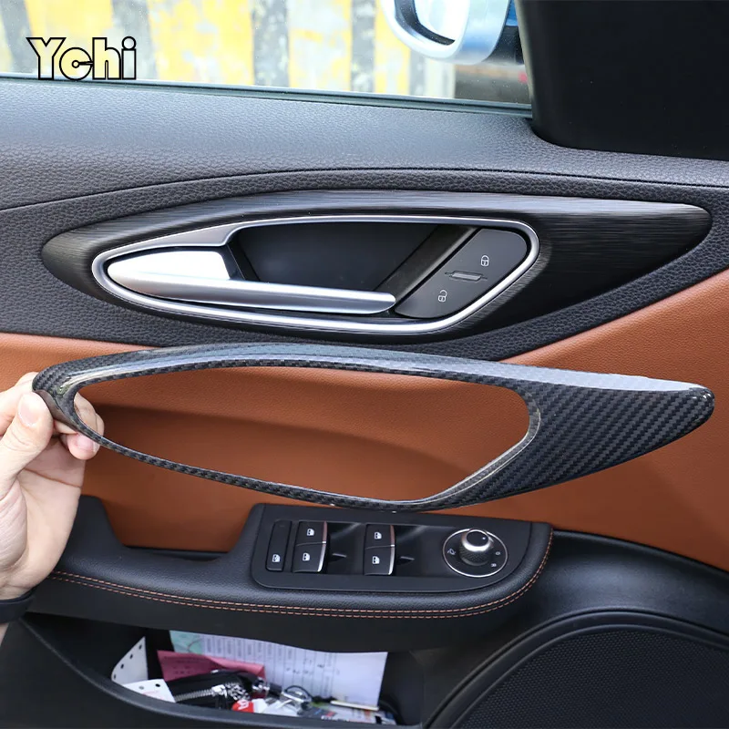 Cadre Climatiseur Intérieur Pour Alfa Romeo Stelvio (2017-2018) Et Giulia (2016-2018) - ABS Brillant - Auto-adhésif